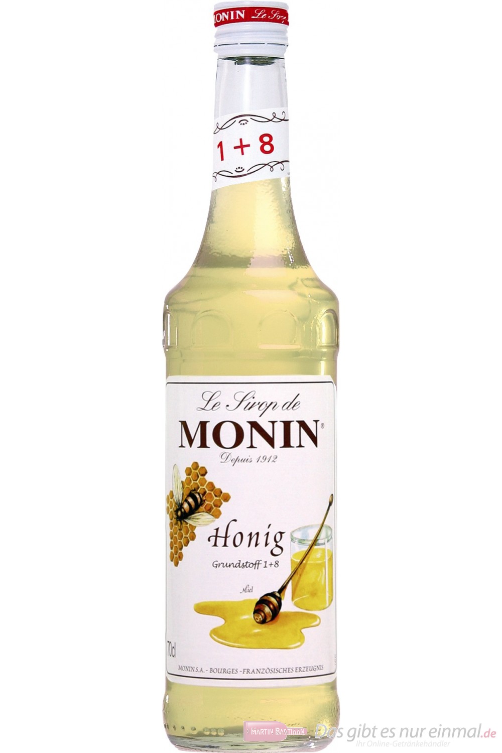 Le Sirop de Monin Honig Sirup 1:8 0,7 l Flasche