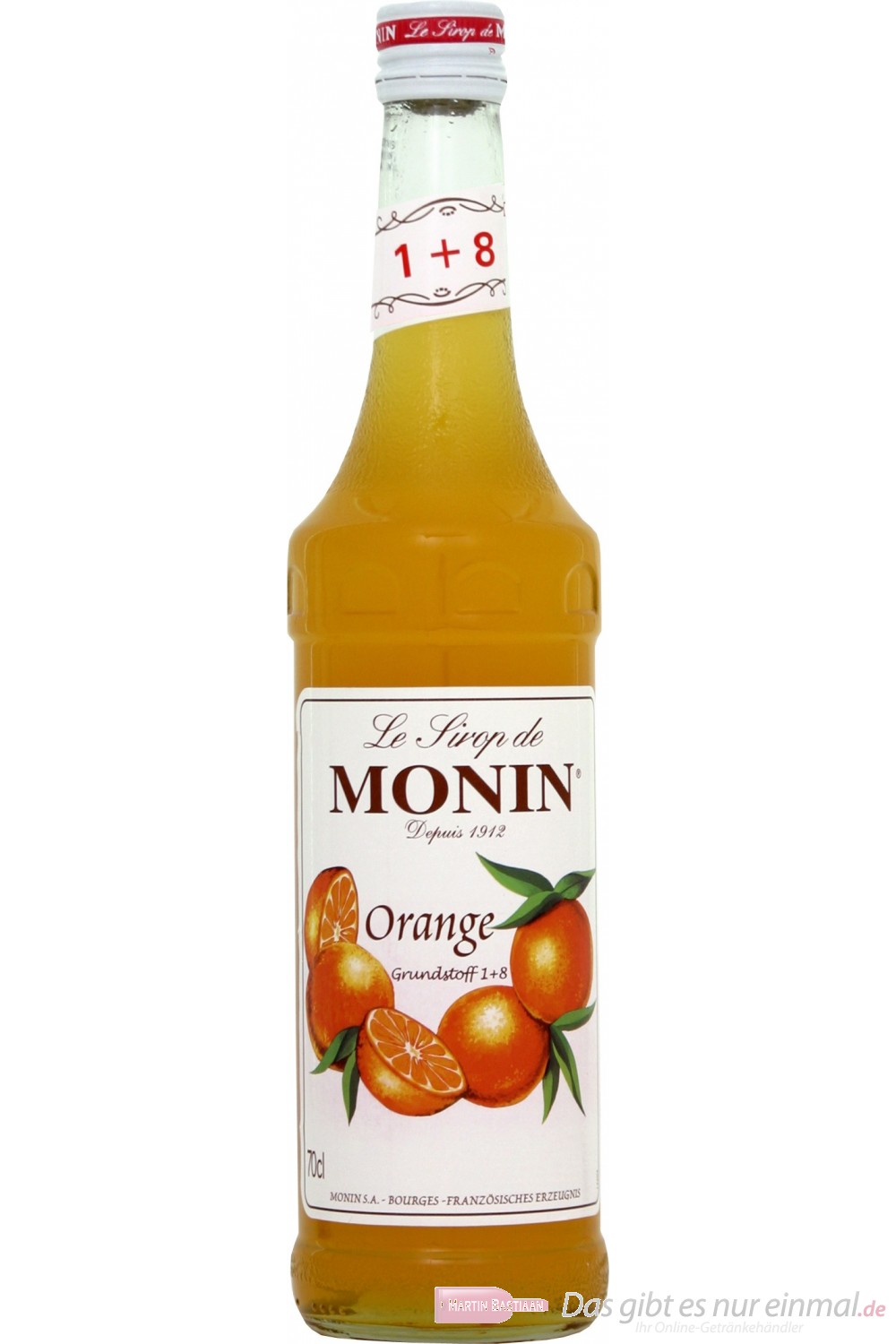 Le Sirop de Monin Orange Sirup 1:8 0,7 l Flasche