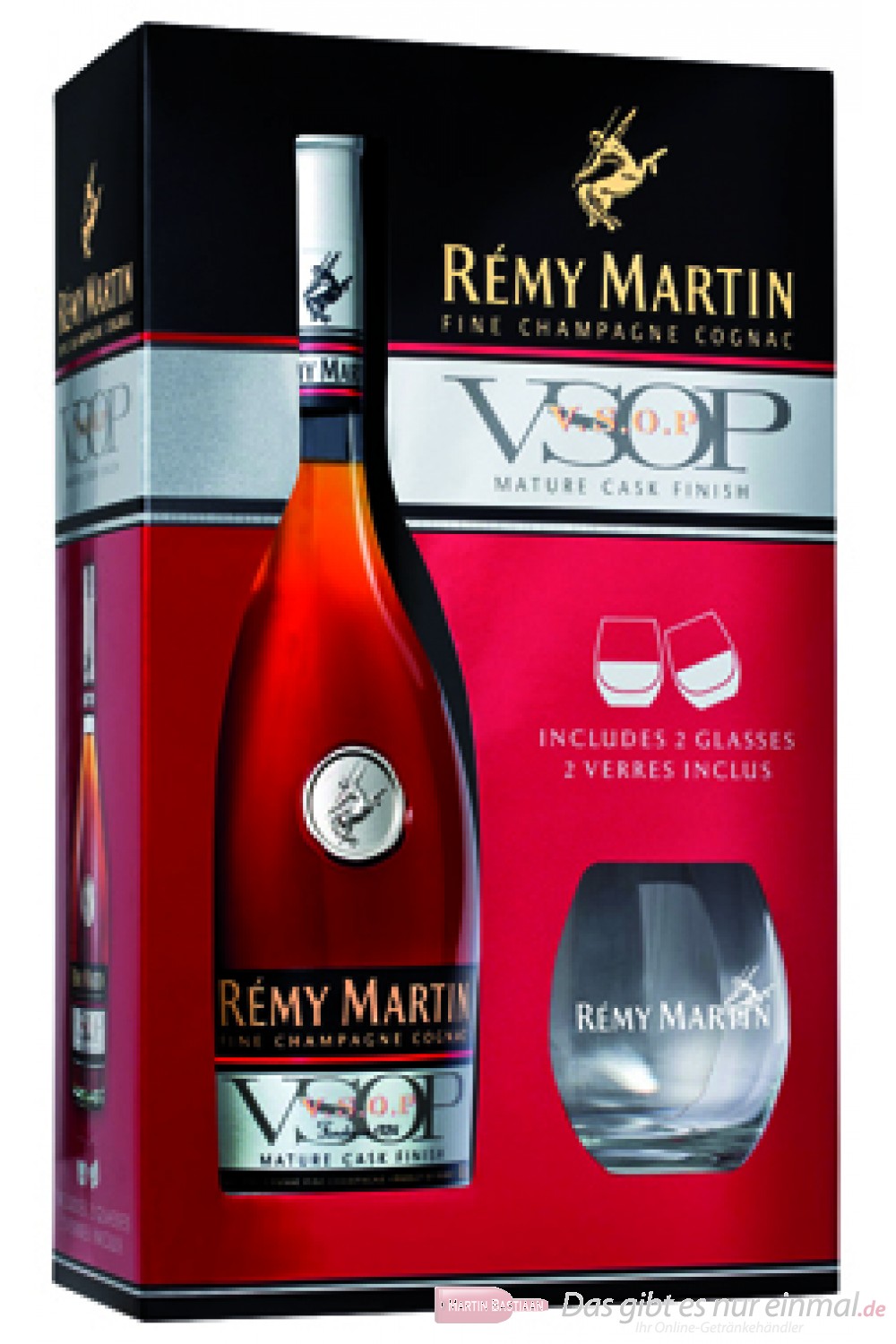 Rémy Martin Cognac VSOP Geschenkverpackung mit 2 Gläsern