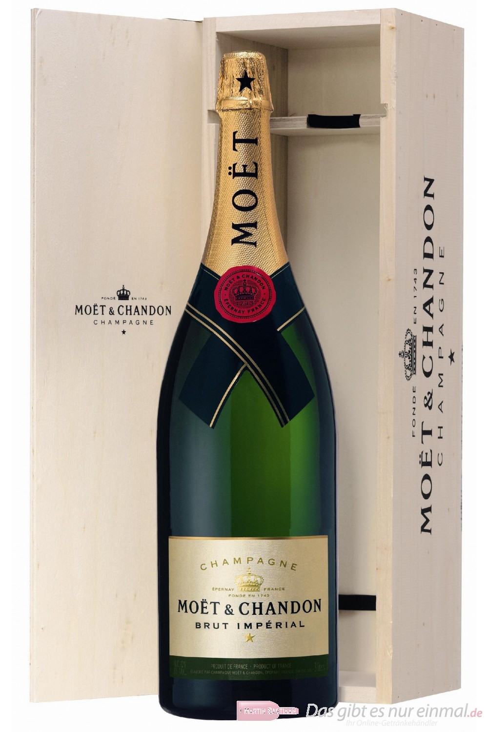 Moet & Chandon Brut Impérial Champagner 12% Méthusalem 6l Flasche in Holzkiste 