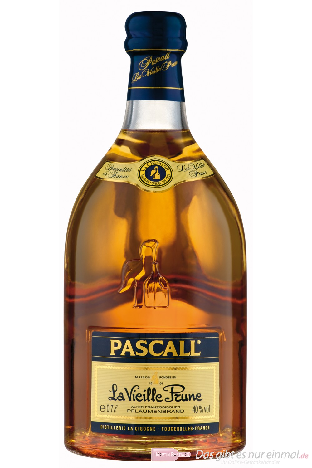 Pascall La Vieille Prune Obstbrand 40 % 0,7 l Flasche