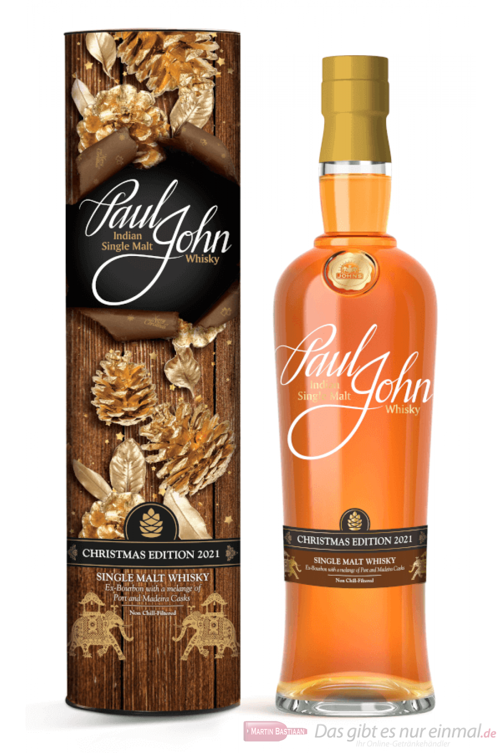 Paul John Chrismas Edition 2021 Indischer Single Malt Whisky 0,7l 