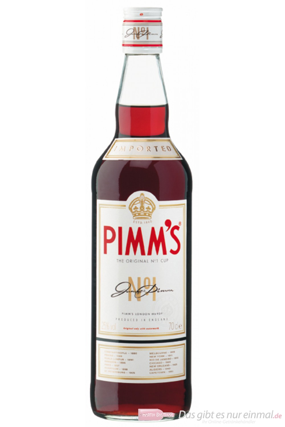 Pimm`s No. 1 Likör 25% 0,7l Flasche