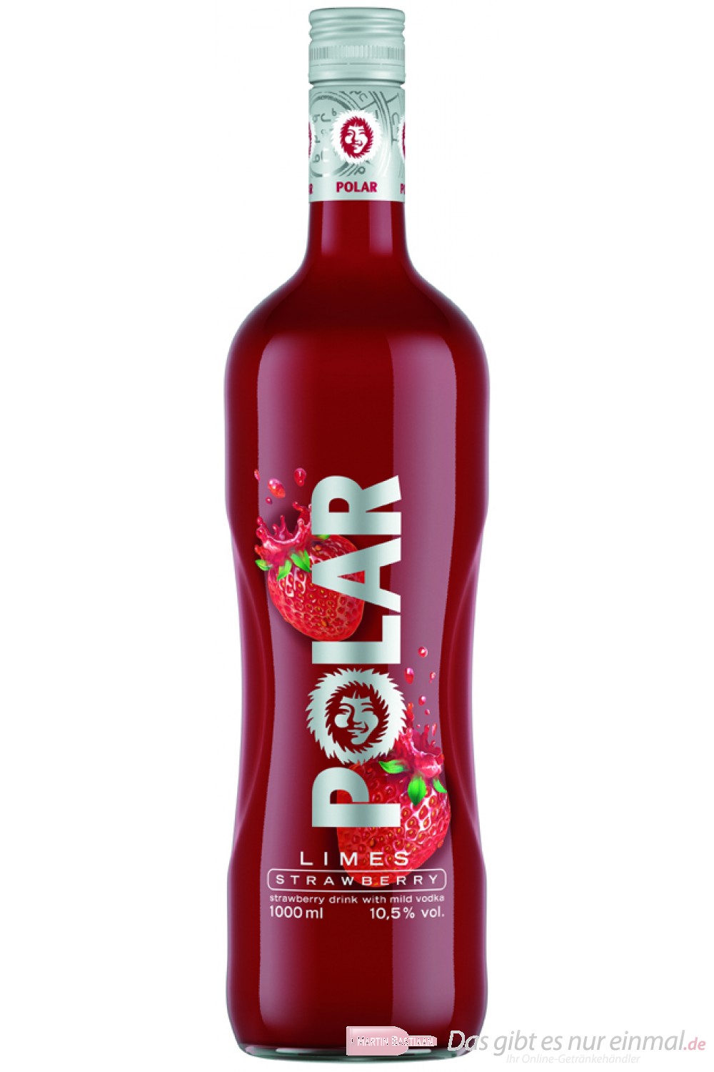 Polar Limes Strawberry 15 % 1,0 l Flasche
