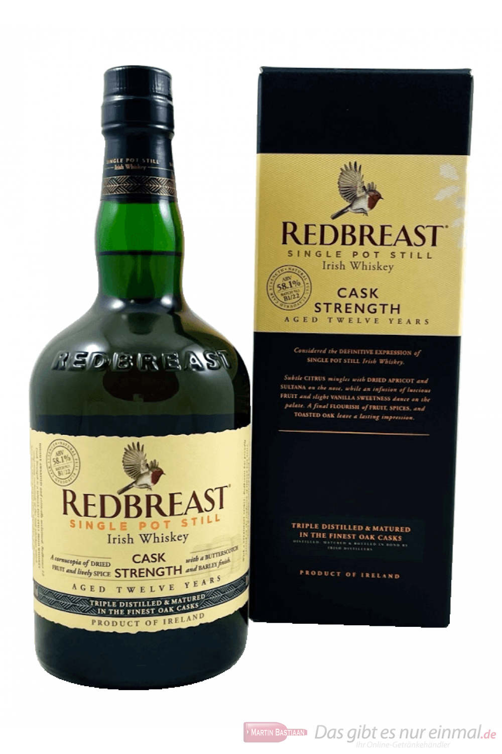 Redbreast 12 Years Cask Strength Single Pot Still Irish Whiskey 0,7l