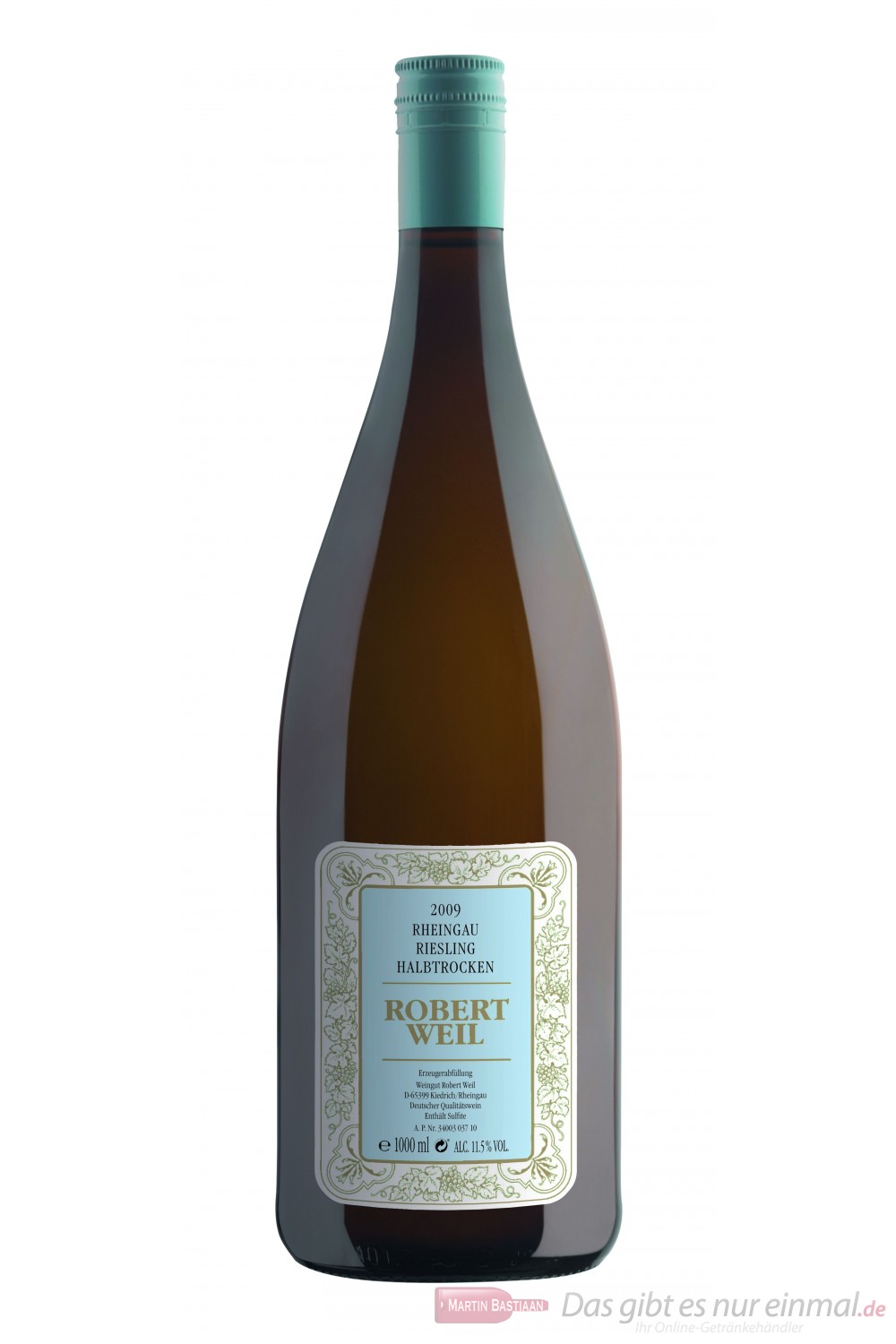 Robert Weil Riesling Qba halbtrocken Weißwein 2010 11,5% 1,0l Flasche