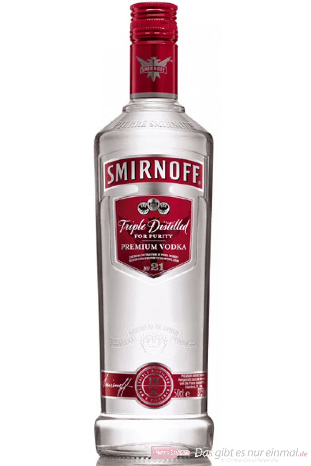 Smirnoff No.21 red Label Wodka 37,5 % 0,5 l Flasche