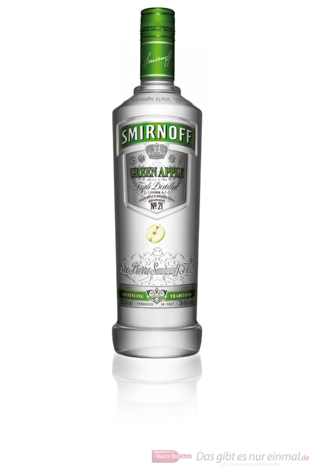 Smirnoff Green Apple Wodka 37,5% 0,7l Flasche