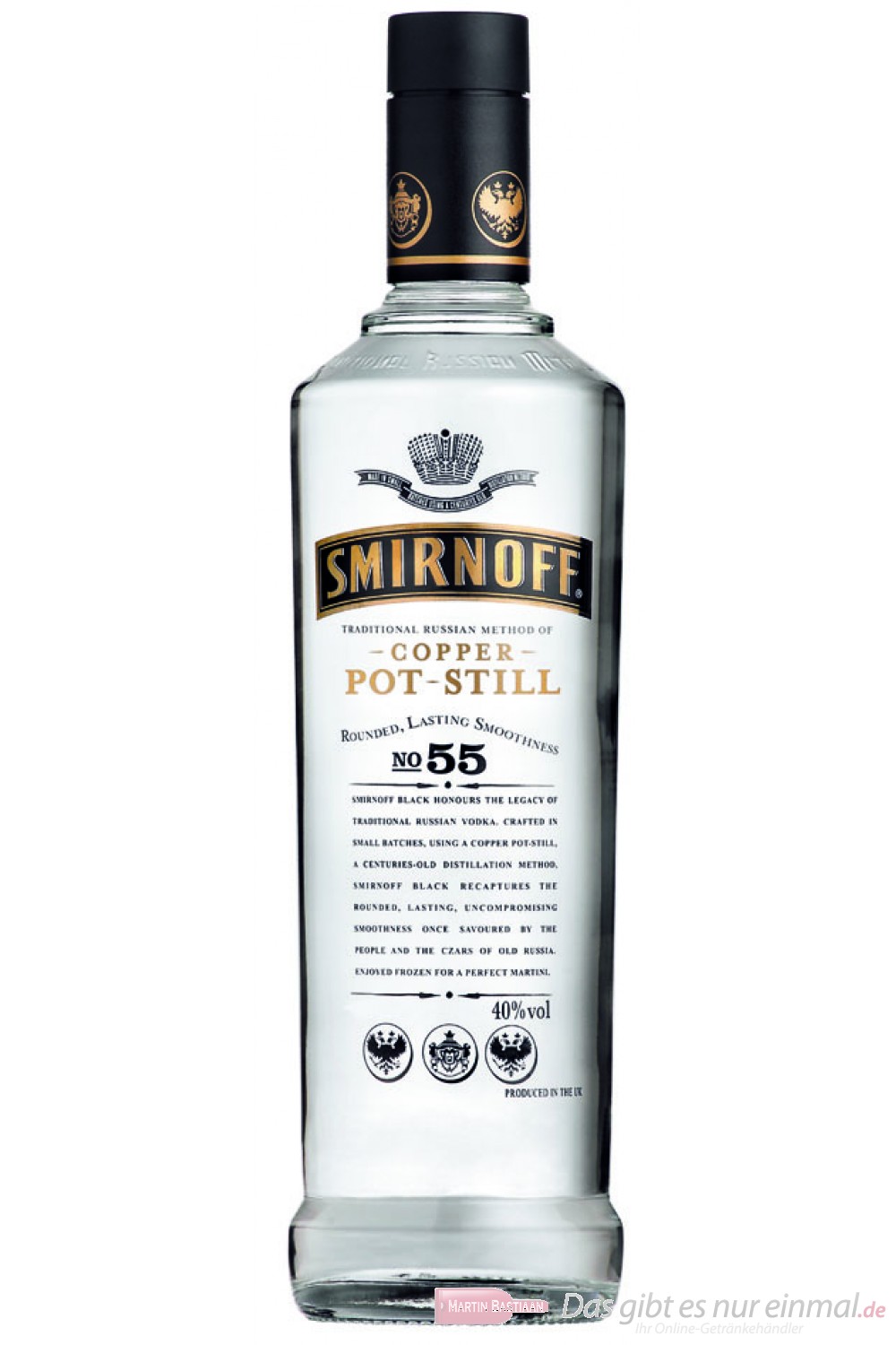 Smirnoff Wodka black Label No.55 40 % 1,0 l Flasche