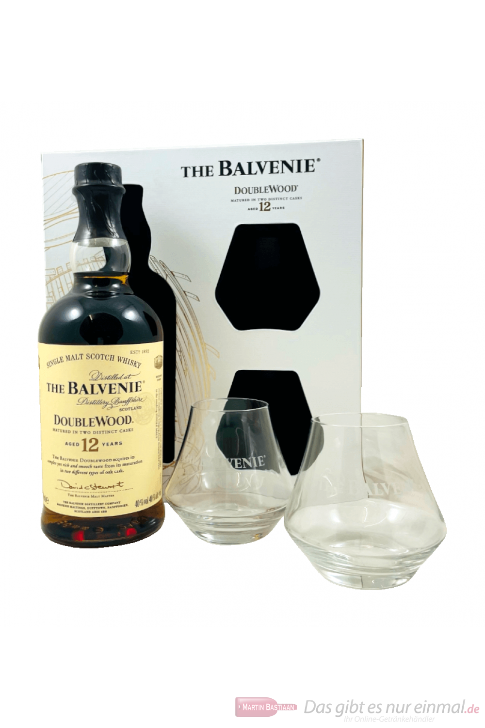 Balvenie 12 years Doublewood + 2 Gläser Single Malt Scotch Whisky 0,7l