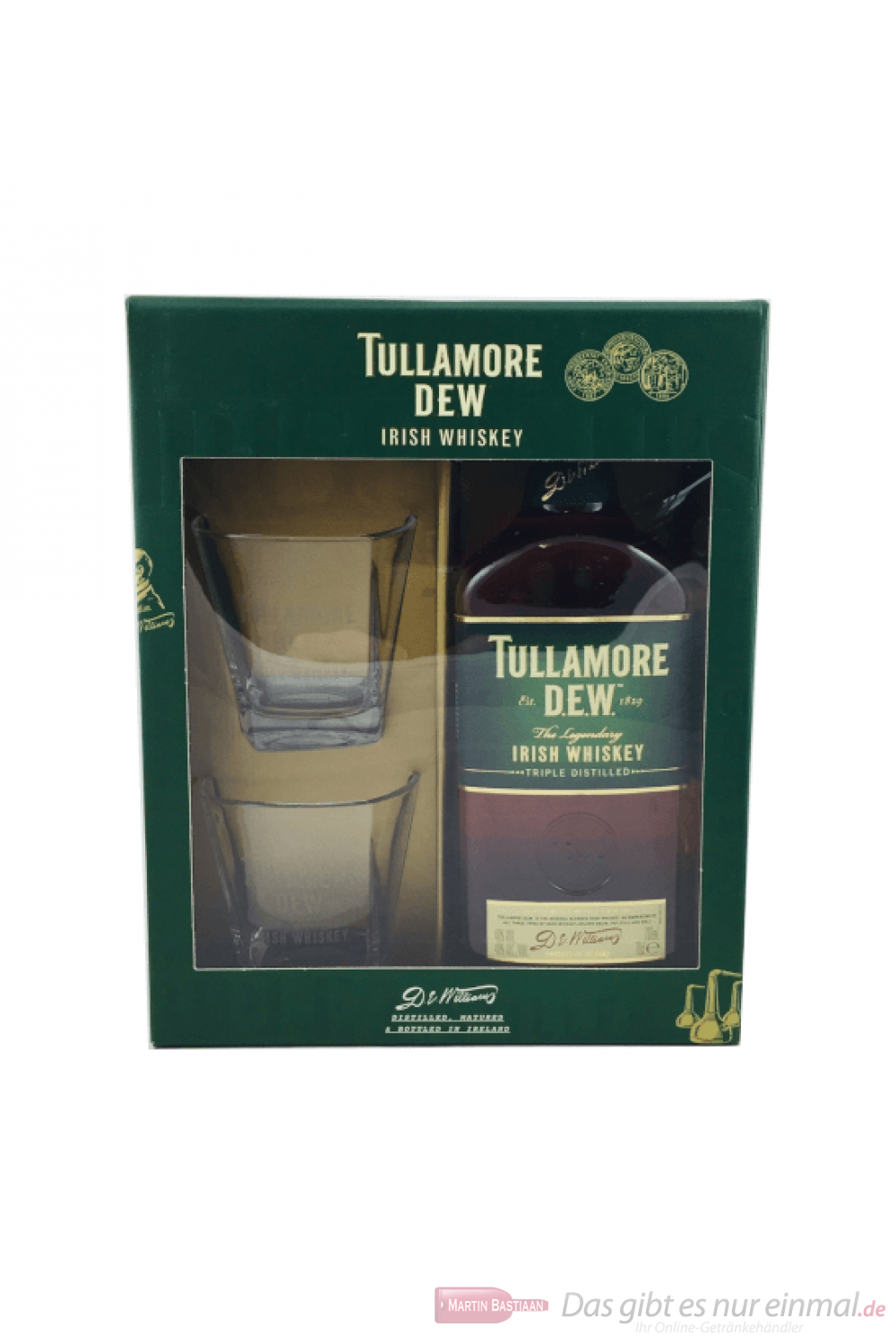 Tullamore Dew + 2 Gläser Irish Whiskey 0,7l