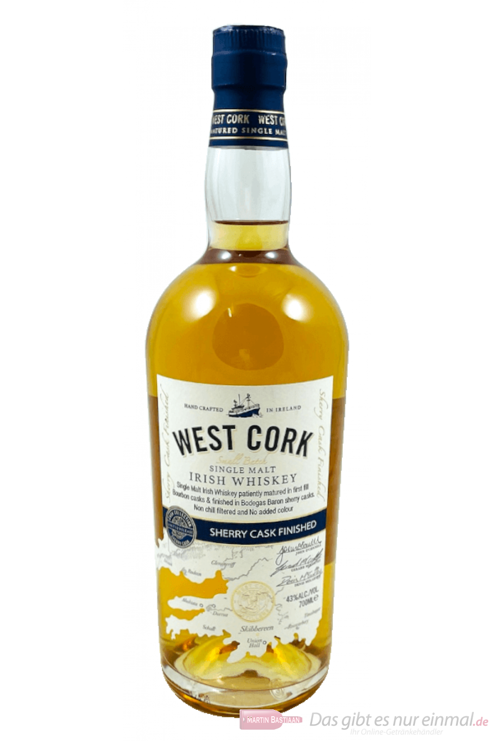 West Cork Sherry Cask Finish Single Malt Irish Whiskey 0,7l