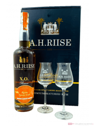 A.H. Riise XO Reserve Superior Cask Rum + 2 Glasses