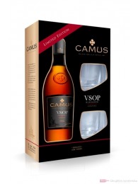 Camus Cognac VSOP mit Gläsern