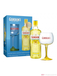 Gordon's Sicilian Lemon Gin im Geschenkset mit Copa Glas 0,7l