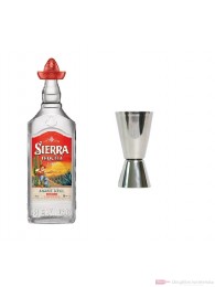 Sierra Tequila Blanco 1,0 l + Messbercher
