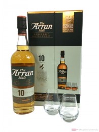 The Arran 10 Years mit 2 Gläsern Single Malt Scotch Whisky 0,7l