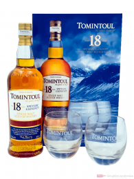 Tomintoul 18 Years Single Malt Scotch Whisky + 2 Tumblers 0,7l 