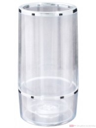 Contacto Wein Flaschenkühler doppelwandig aus Acrylglas mit verchromten Bändern 23cm