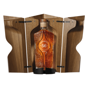Highland Park 56 Years bottle in front of box