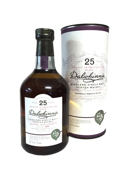 Single Malt Scotch Whisky der Marke Dalwhinnie 25 Jahre 52,1% 0,7l Flasche