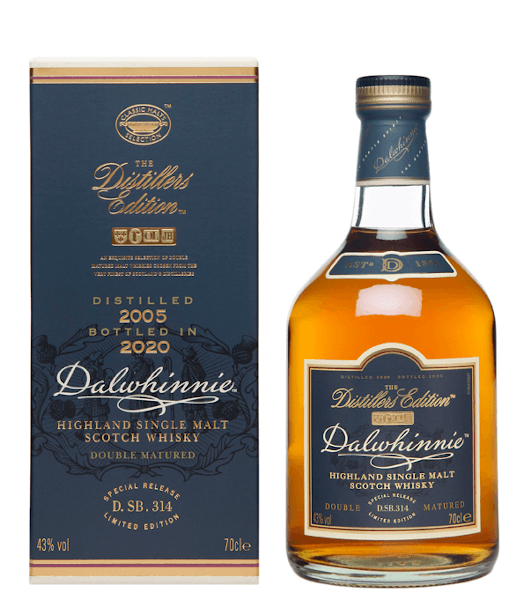 Single Malt Scotch Whisky der Marke Dalwhinnie Distillers Edition 2020/2005 43% 0,7l Flasche