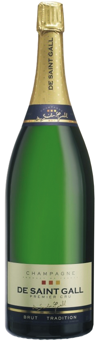 Champagner der Marke De Saint Gall Brut Tradition Jeroboam 12% 3l Flasche