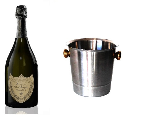 Champagner im Kühler der Marke Dom Perignon Vintage 2010 12,5% 0,75l Fasche