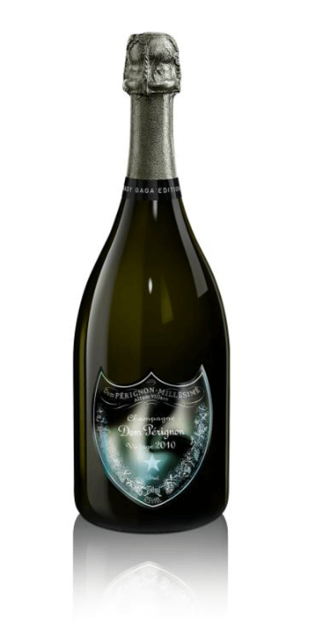Champagner der Marke Dom Perignon Vintage 2010 Lady Gaga Edition 12,5% 0,75l Flasche