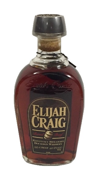 Straight Bourbon Whiskey der Marke Elijah Craig Barrel Proof 69,7% 0,7l Flasche