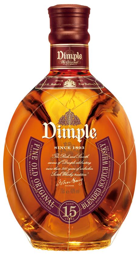 Blended Scotch Whisky der Marke Dimple 15 Jahre 40% 0,7l Flasche