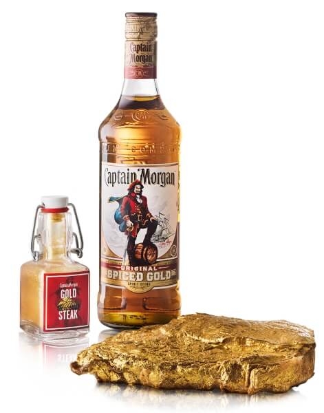 Spirituose der Marke Captain Morgan Spiced Gold Steak Sauce limited Edition 35% 0,7l Flasche