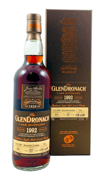 Single Malt Scotch Whisky Glendronach Cask Bottling 1992 27 Years 53,2% 0,7l Flasche