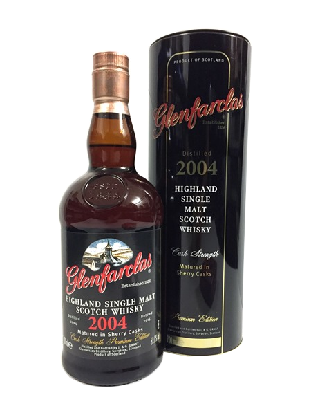 Single Malt Scotch Whisky der Marke Glenfarclas Vintage 2004 59,8% 0,7l Flasche