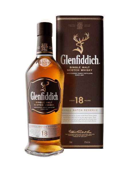 Single Malt Scotch Whisky der Marke Glenfiddich 18 Years Small Batch Reserve 40% 0,7l Flasche