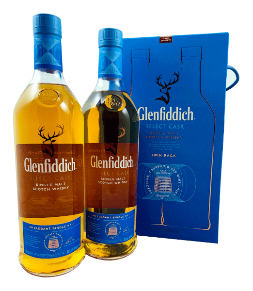 Single Malt Scotch Whisky Glenfiddich Cask Collection Select Cask Travel Exclusive Twin Pack 40% 2-1,0l Flasche