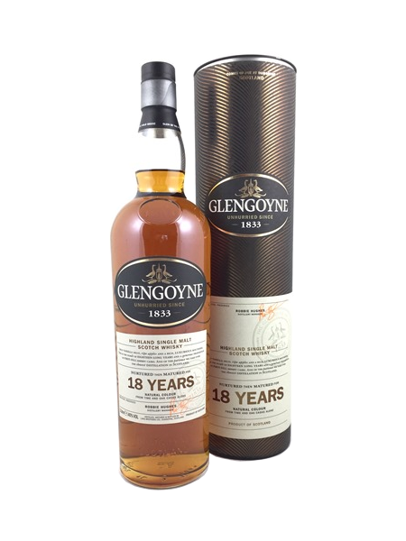 Single Malt Scotch Whisky der Marke Glengoyne 18 Jahre 40% 1,0l Flasche