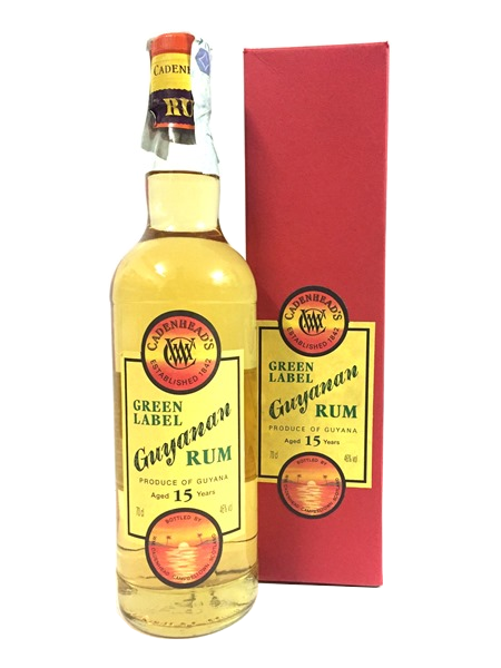 Rum der Marke Cadenhead's Guyanan Green Label 15 Years 46% 0,7l Flasche