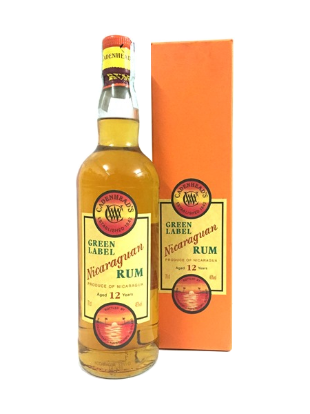 Rum der Marke Cadenhead's Nicaraguan Green Label 12 Years 46% 0,7l Flasche