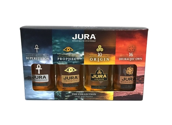 Single Malt Scotch Whisky der Marke Isle of Jura Miniset 42,25% 4x0,05l Flaschen