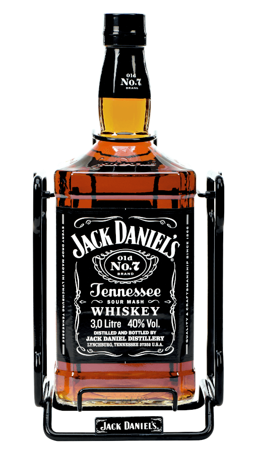 Tennessee Whiskey der Marke Jack Daniels 40% 3,0l Großflasche mit Wippe