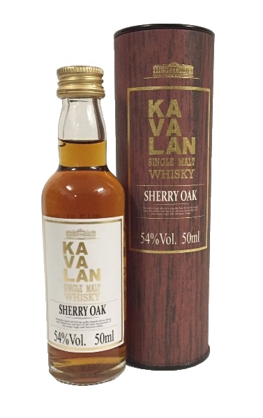 Single Malt Whisky der Marke Kavalan Sherry Oak 54% 0,05l Flasche