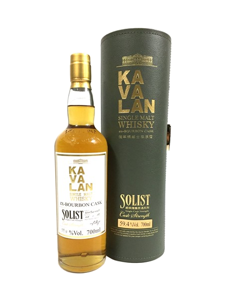 Single Malt der Marke Kavalan Solist ex-Bourbon Cask Strength 59,4% 0,7l Flasche