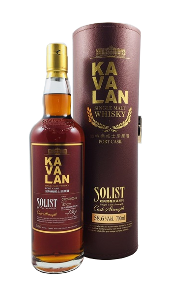 Whisky der Marke Kavalan Solist  Port Cask Strength 58,6% 0,7l Flasche