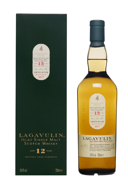 Single Malt Scotch Whisky der Marke Lagavulin 12 Years 56,5% 0,7l Flasche