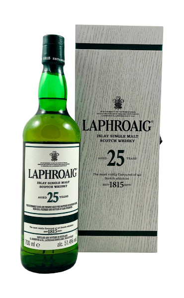 Single Malt Scotch Whisky der Marke Laphroaig 25 Years 2019 51,4% 0,7l Flasche
