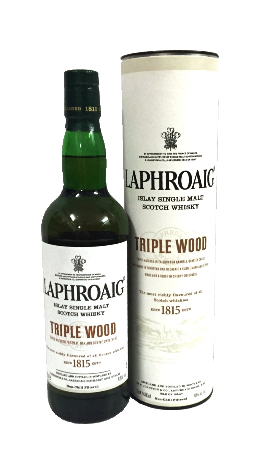 Single Malt Scotch Whisky der Marke Laphroaig Triple Wood Islay 48% 0,7l Flasche