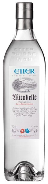 Mirabelle der Marke Etter 41% 0,7l Flasche