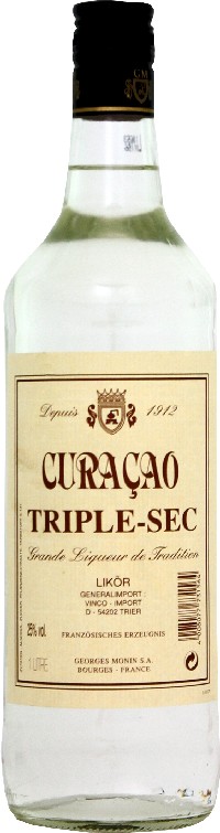 Barlikör Curacao Triple Sec der Marke Monin 25% 1,0l Flasche