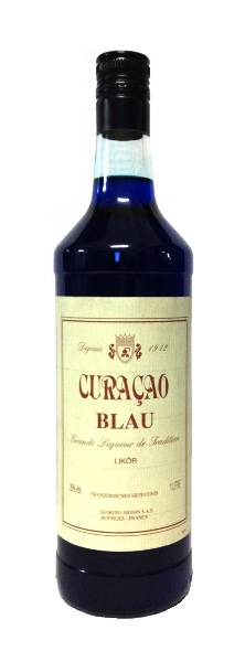 Barlikör Blue Curacao Sirup der Marke Monin 20% 1,0l Flasche